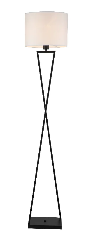Rustic Farmhouse Style Floor Lamp for Cozy BedroomsFloor Lamp #56157A-BK -Black