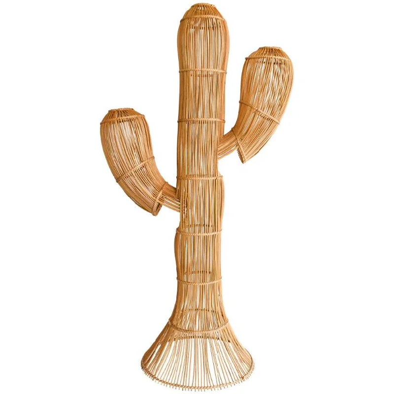 Smart Floor Lamp with Voice Control and Bluetooth ConnectivityNatural Bamboo Cactus Floor Lamp