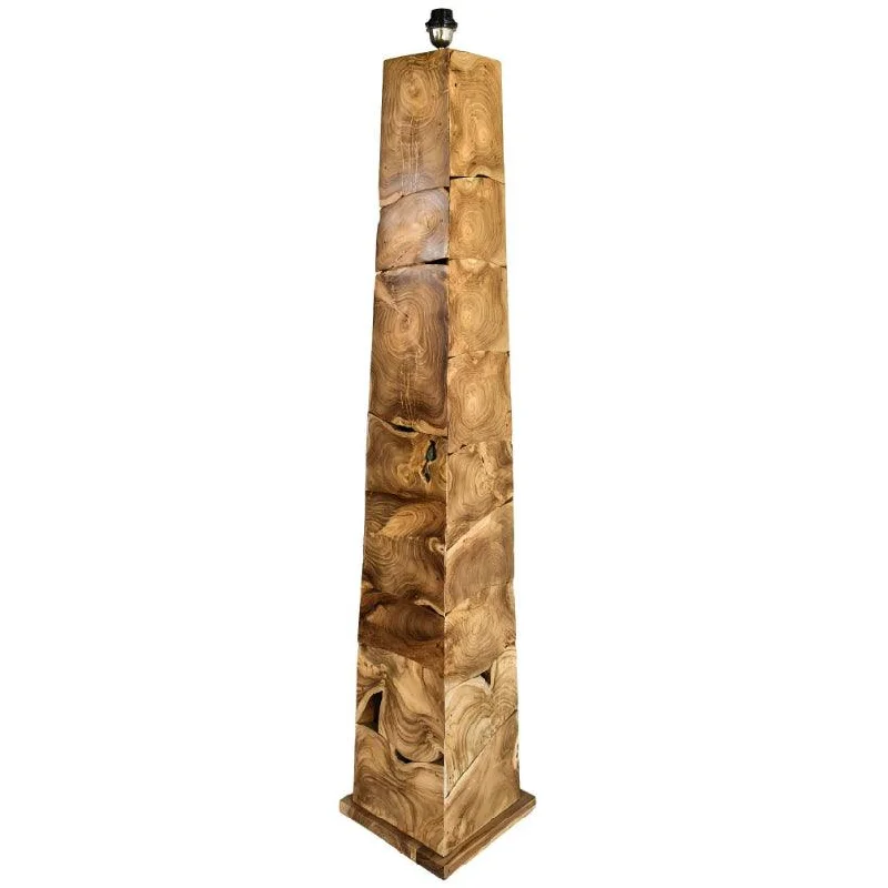 Victorian Style Floor Lamp for Traditional and Elegant InteriorsNatural Teak Wood Floor Lamp