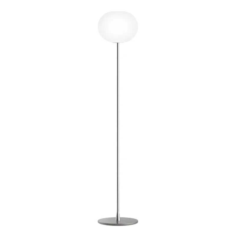 Glass Floor Lamp with Frosted Shades for Soft Diffused LightGlo-Ball 2 Floor Lamp - Silver