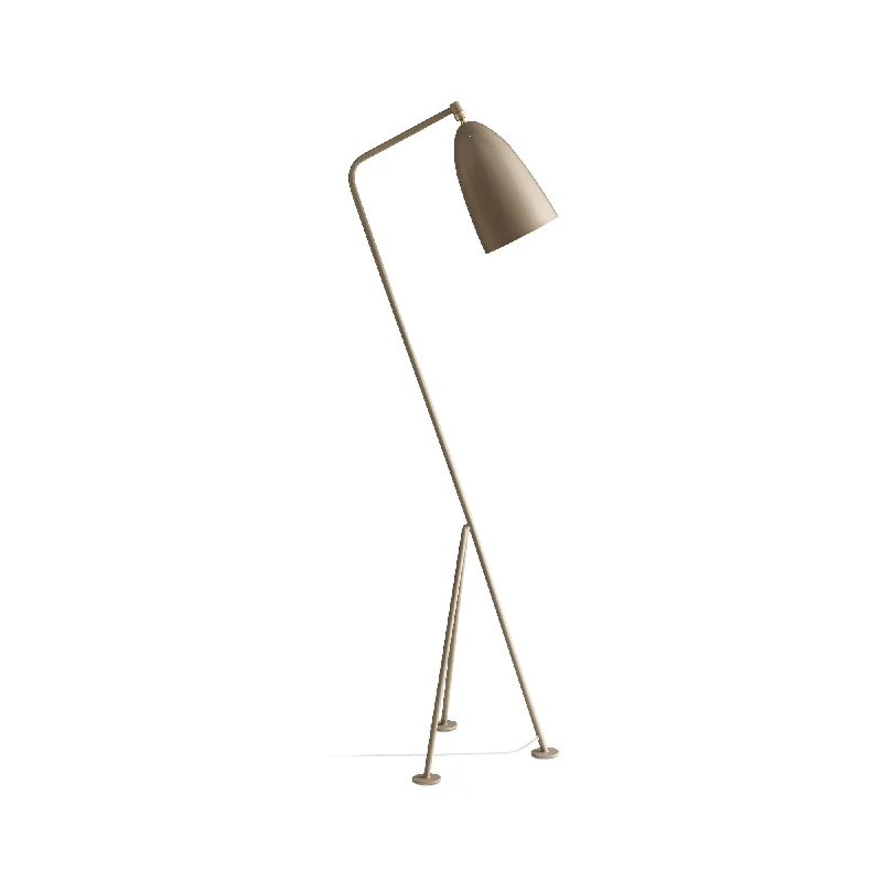 Bohemian Inspired Floor Lamp for Eclectic Home DecorGrashoppa 10012180 Floor Lamp - Warm Grey Semi Matt