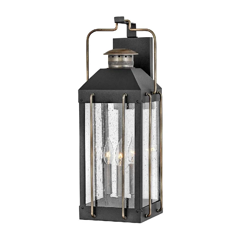 Industrial Style Floor Lamp with Exposed Bulbs for Loft ApartmentsHinkley Fitzgerald 3 Light Large Outdoor Wall Light