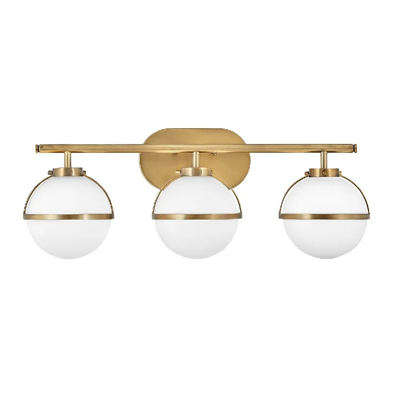 Dimmable Floor Lamp for Adjustable Lighting AmbianceHinkley Hollis 3 Light Brass Opal Glass Bathroom Wall Light