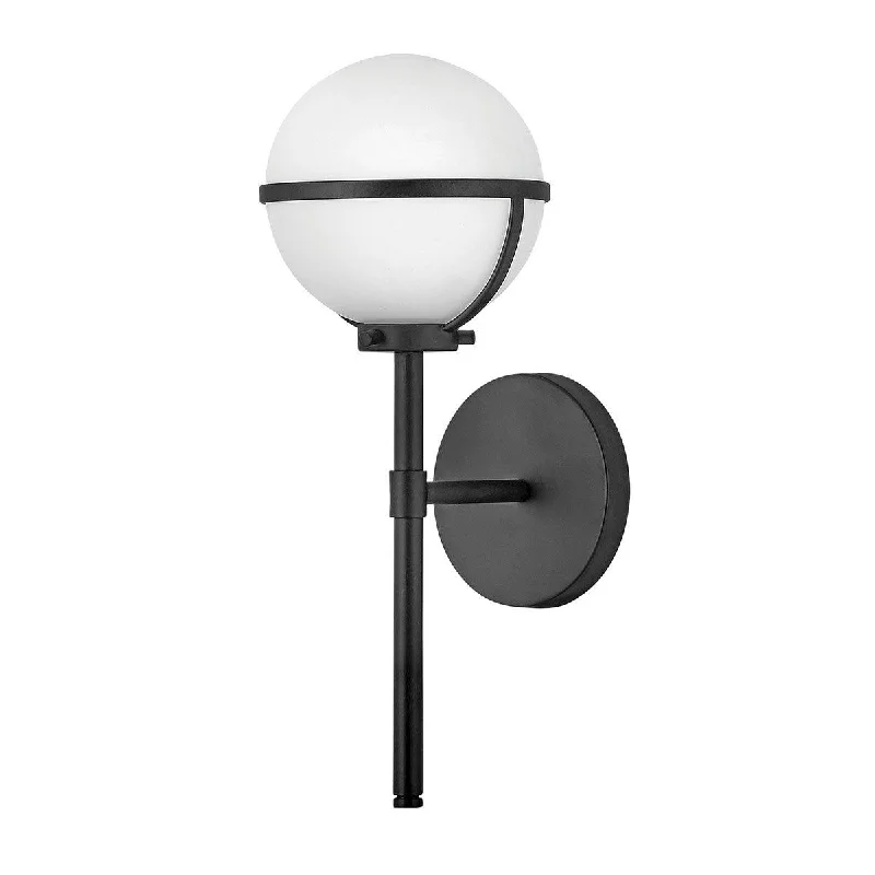 Industrial Style Floor Lamp with Exposed Bulbs for Loft ApartmentsHinkley Hollis Black Opal Glass Bathroom Wall Light