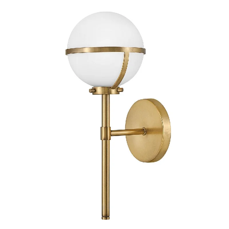 Fabric Floor Lamp with a Linen Shade for a Relaxed AestheticHinkley Hollis Brass Opal Glass Bathroom Wall Light