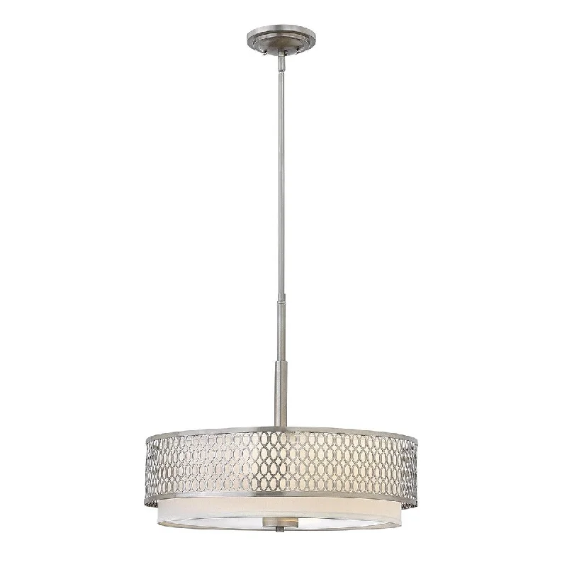 Marble Base Floor Lamp for a Touch of LuxuryHinkley Jules 3 Light Nickel Ceiling Pendant / Semi-Flush