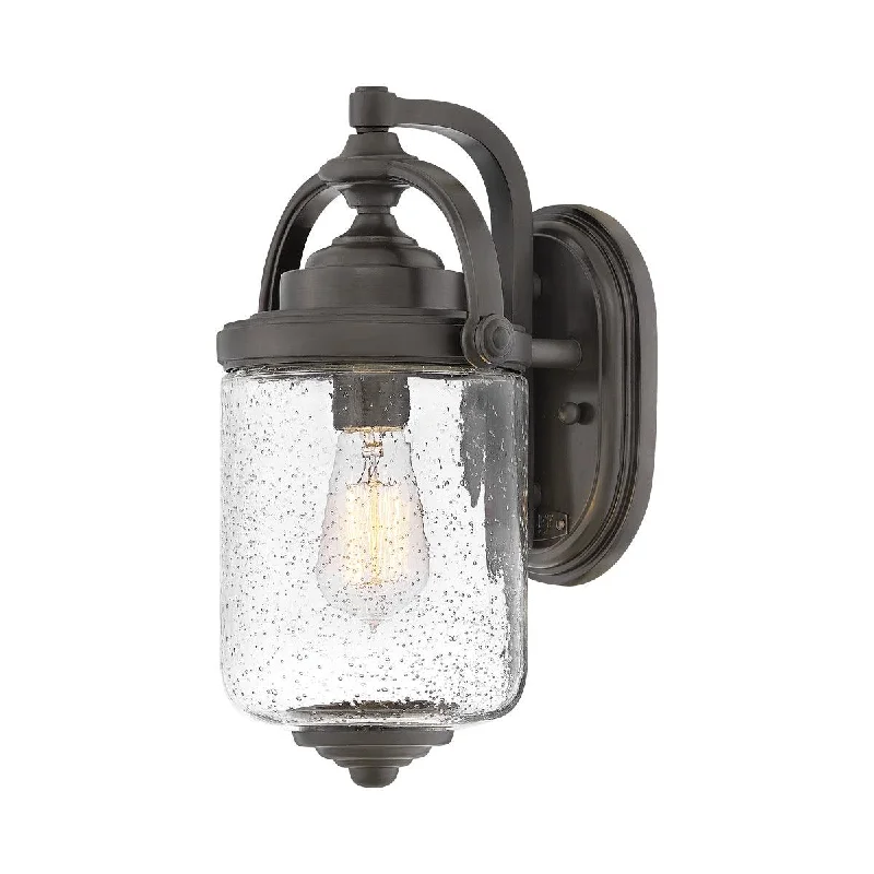 Glass Floor Lamp with Frosted Shades for Soft Diffused LightHinkley Willoughby 1 Light Bronze Outdoor Wall Light