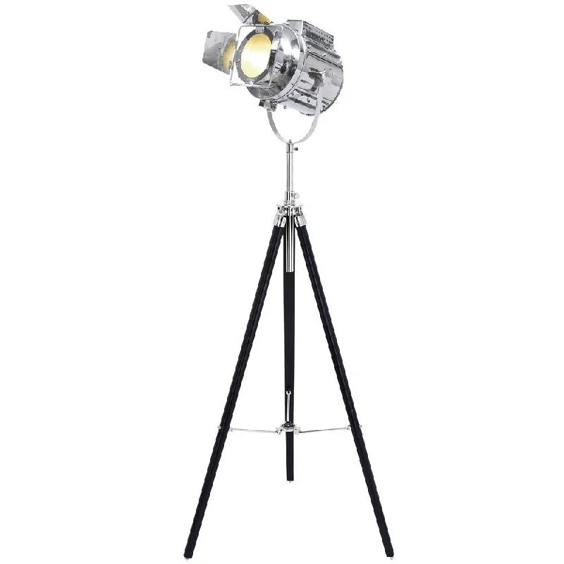 Dimmable Floor Lamp for Adjustable Lighting AmbianceHollywood Studio 'Director's Spotlight' 66-inch Tripod Floor Lamp