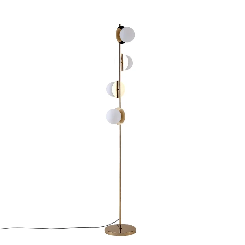 Metal Floor Lamp with a Matte Black Finish for a Sleek LookHouseof Brass Opal Disk Floor Lamp