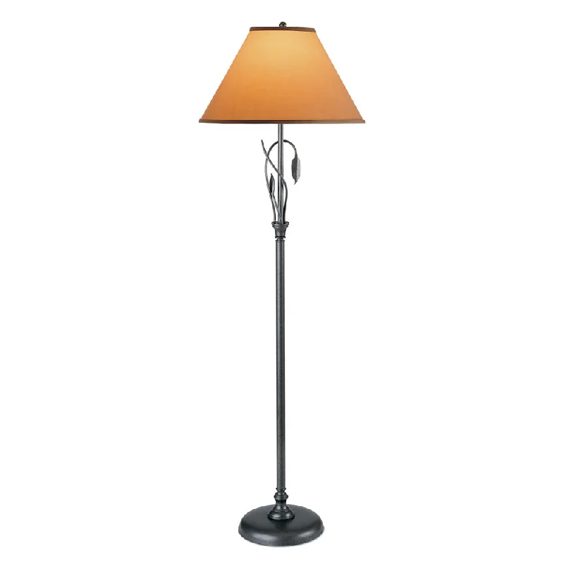Fabric Floor Lamp with a Linen Shade for a Relaxed AestheticForged Leaves and Vase Floor Lamp