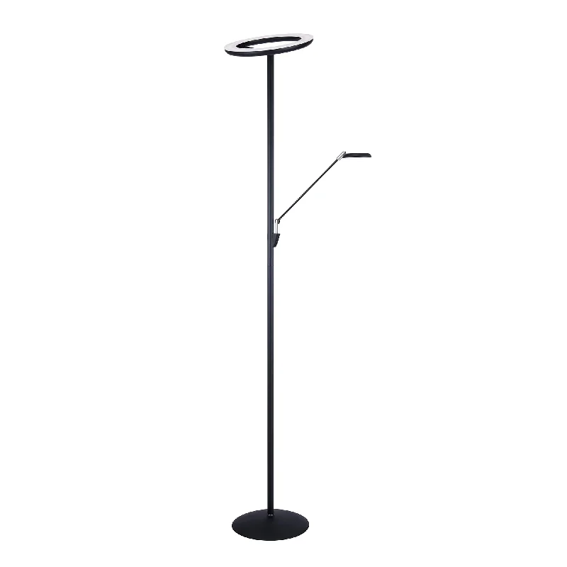 Marble Base Floor Lamp for a Touch of LuxuryNola LED Torchiere with Reading Light