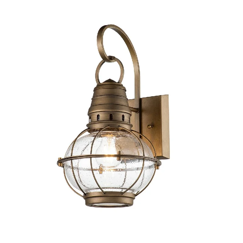 Glass Floor Lamp with Frosted Shades for Soft Diffused LightKichler Bridgepoint 1 Light Medium Brass Outdoor Wall Light