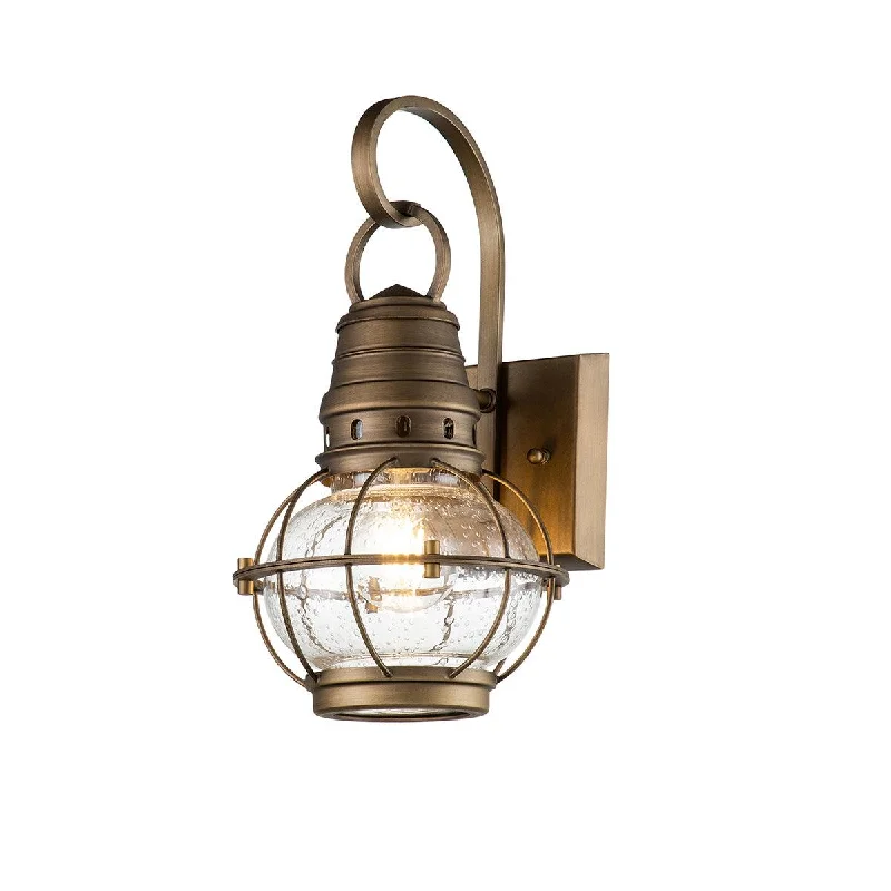 Modern Minimalist Floor Lamp for Contemporary Living RoomsKichler Bridgepoint 1 Light Small Brass Outdoor Wall Light