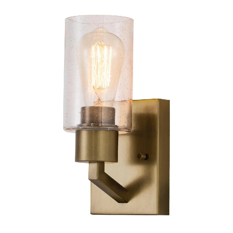 Industrial Style Floor Lamp with Exposed Bulbs for Loft ApartmentsKichler Deryn 1 Light Brass Wall Light