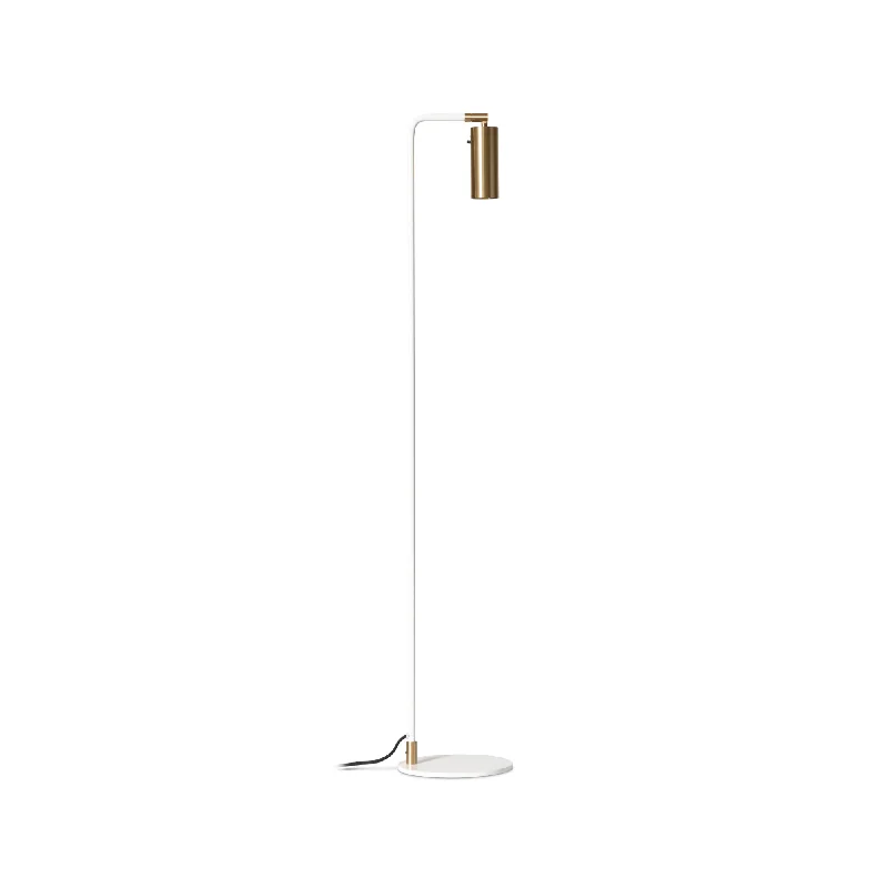 Industrial Style Floor Lamp with Exposed Bulbs for Loft ApartmentsLektor Floor Lamp - White/Brass