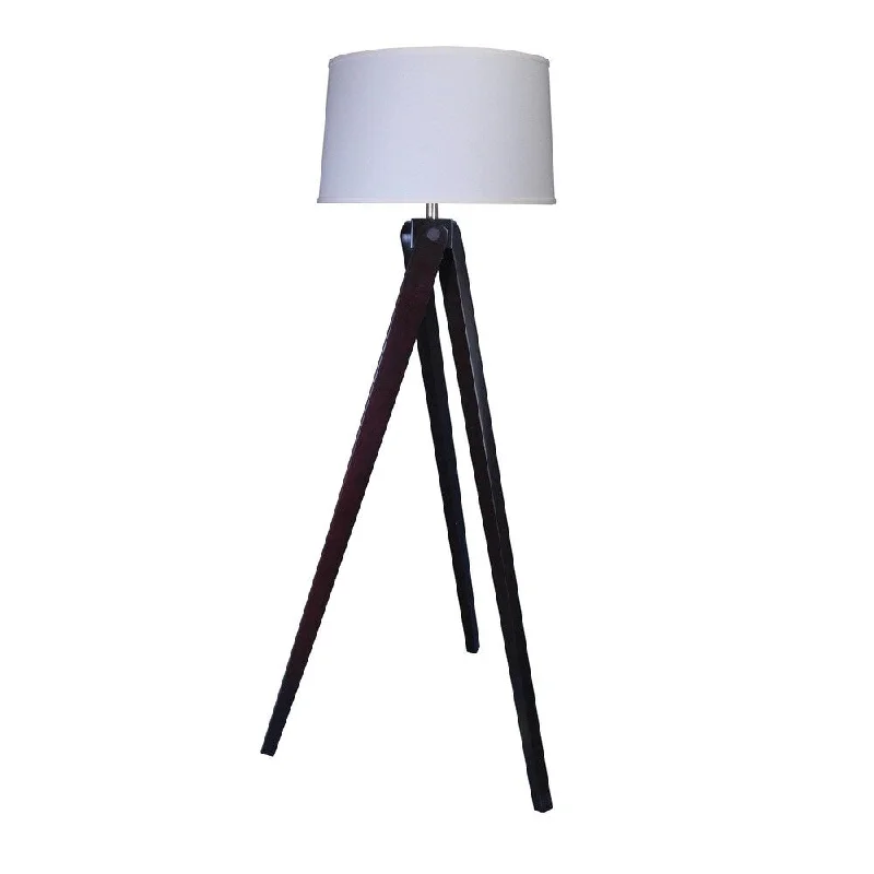 Victorian Style Floor Lamp for Traditional and Elegant InteriorsMr. Lamp and Shade # QF to 1646 60-inch Espresso Wood Tripod Floor Lamp