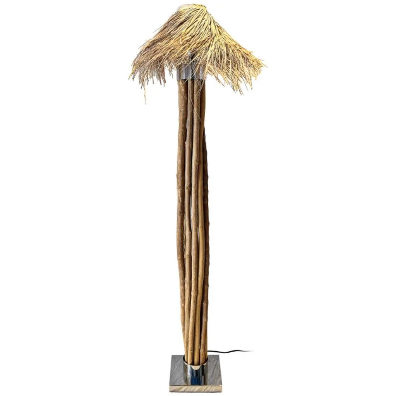 Rustic Farmhouse Style Floor Lamp for Cozy BedroomsChic Timber & Steel Illumination: 20x150cm Designer Lamp