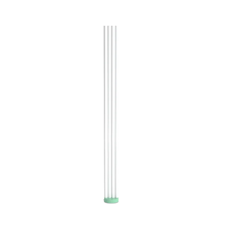 Glass Floor Lamp with Frosted Shades for Soft Diffused LightParallel Tubes F01 Floor Lamp - White/Light Green