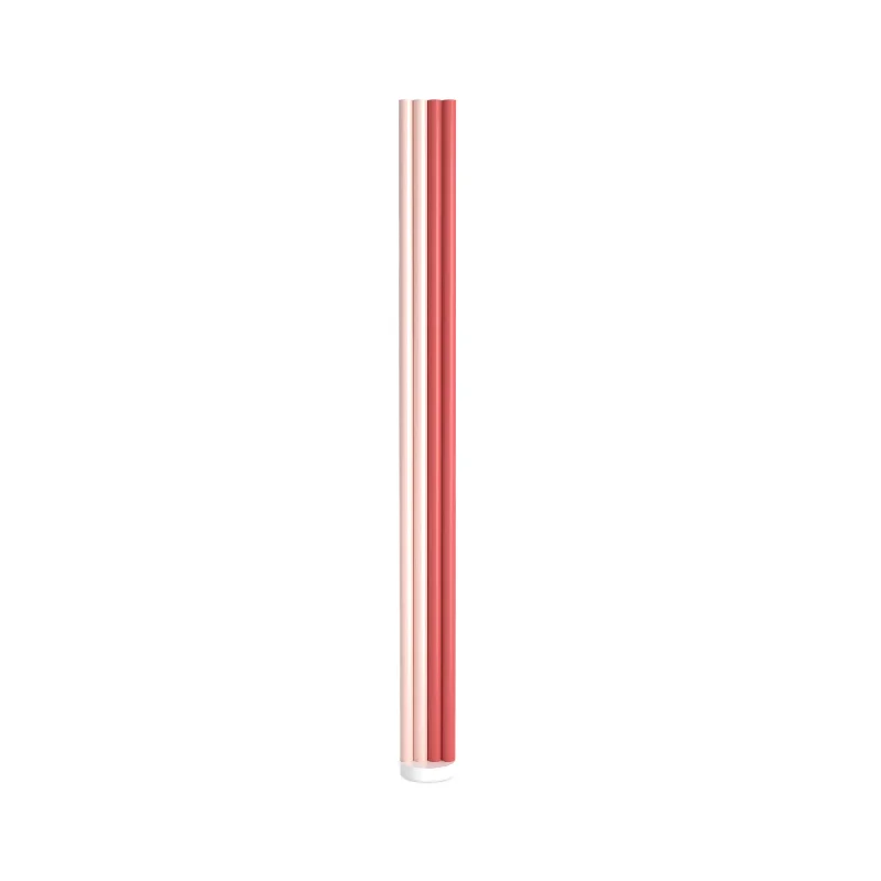 USB Charging Port Floor Lamp for Convenient Device ChargingParallel Tubes F01 Floor Lamp - White/Pink/Red