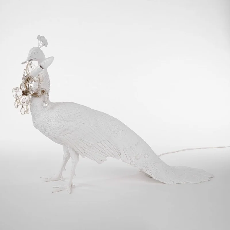 Marble Base Floor Lamp for a Touch of LuxuryPeacock LED Lamp