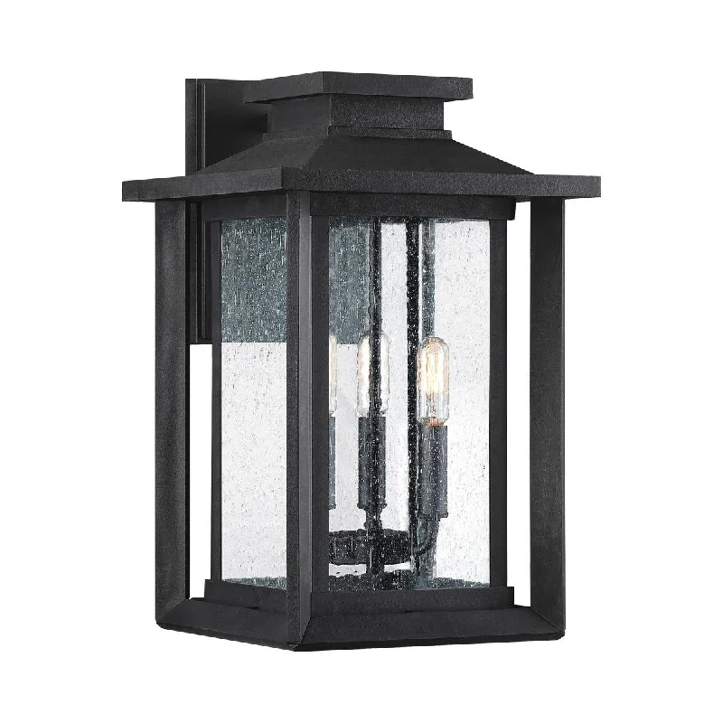 Wood Floor Lamp with Natural Grain for a Warm and Organic FeelQuoizel Wakefield 3 Light Large Black Outdoor Wall Light