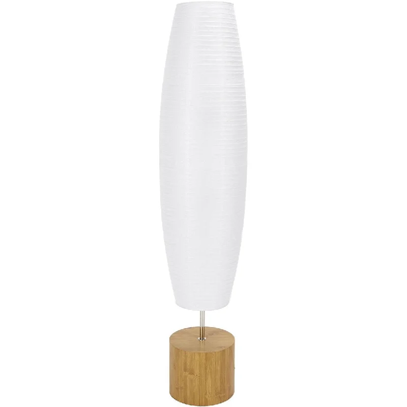 Victorian Style Floor Lamp for Traditional and Elegant InteriorsRice Paper Shade Floor Lamp, Brown Bamboo Finish