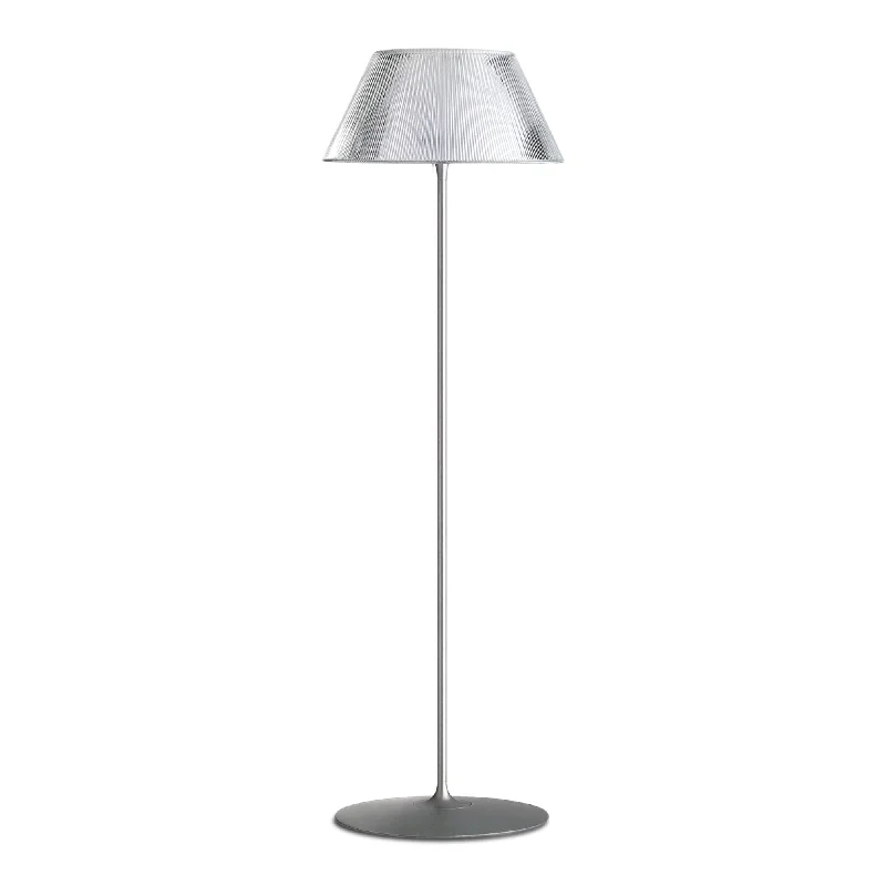 Industrial Style Floor Lamp with Exposed Bulbs for Loft ApartmentsRomeo Moon Floor Lamp - Fabric