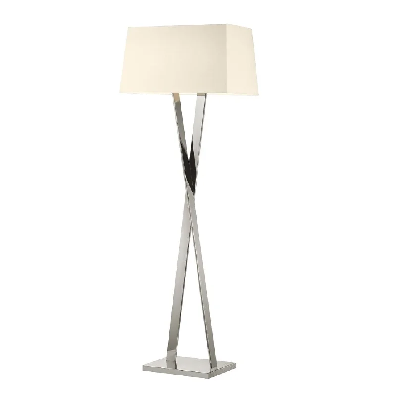 Modern Minimalist Floor Lamp for Contemporary Living RoomsSonneman Lighting Polished Nickel X Floor Lamp