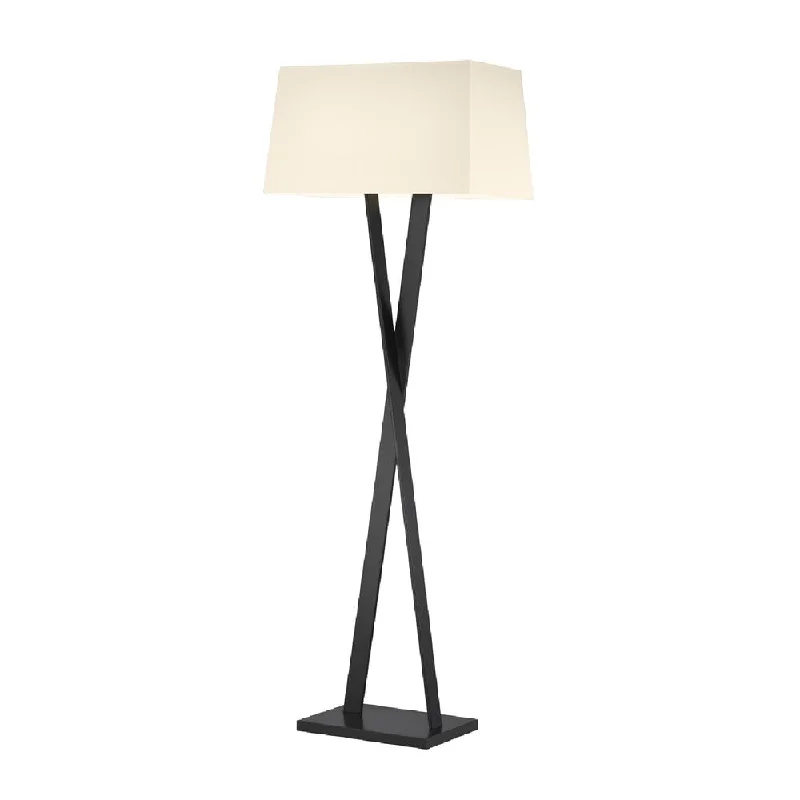 Smart Floor Lamp with Voice Control and Bluetooth ConnectivitySonneman Lighting Satin Black X Floor Lamp