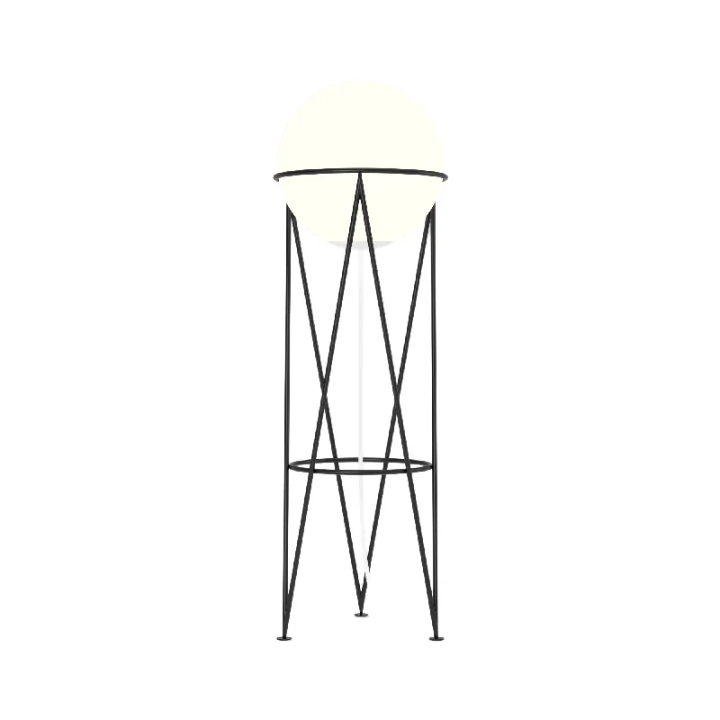  Way Switch Floor Lamp for Multiple Light Intensity LevelsStructure and Globe Floor Lamp - Black