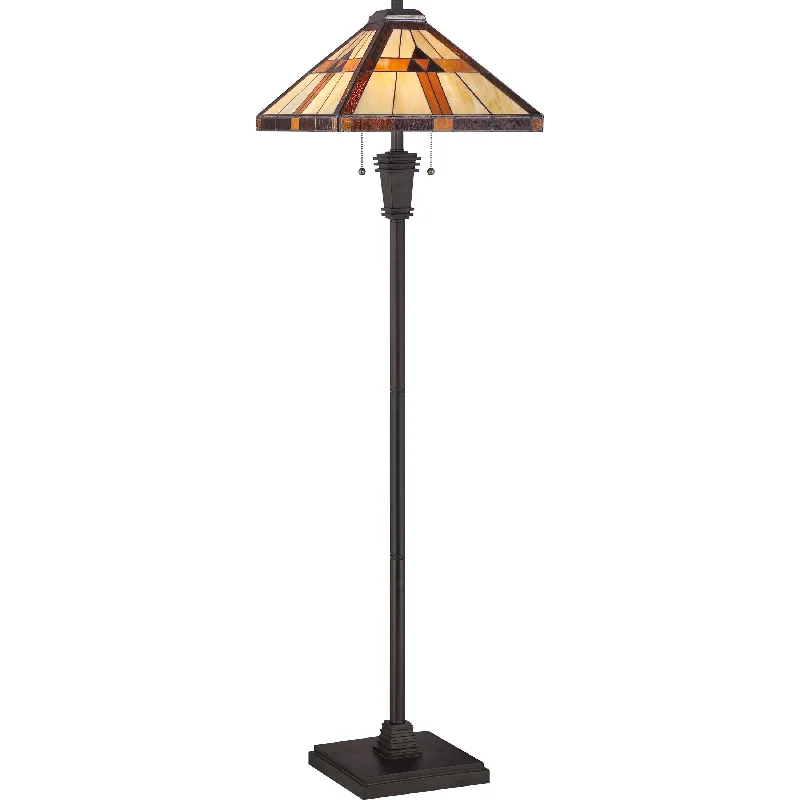 Wood Floor Lamp with Natural Grain for a Warm and Organic FeelTiffany - Floor lamp tiffany 17"sq - TF1427F