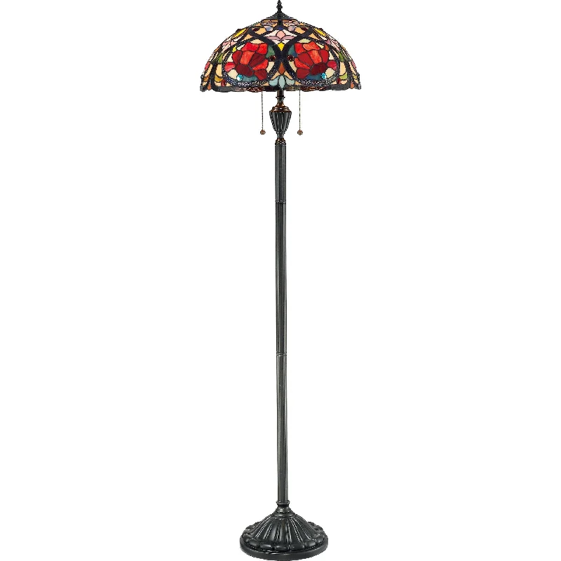 Industrial Style Floor Lamp with Exposed Bulbs for Loft ApartmentsLarissa - Floor lamp tif vint brnz 18"d - TF879F