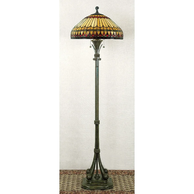 Bohemian Inspired Floor Lamp for Eclectic Home DecorTiffany - Floor lamp brsh bulion 18 d - TF9320BB