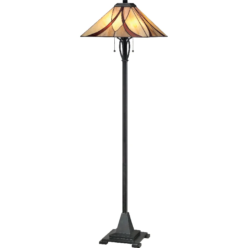 Rustic Farmhouse Style Floor Lamp for Cozy BedroomsAsheville - Floor lamp 2lt valiant bronze - TFAS9360VA