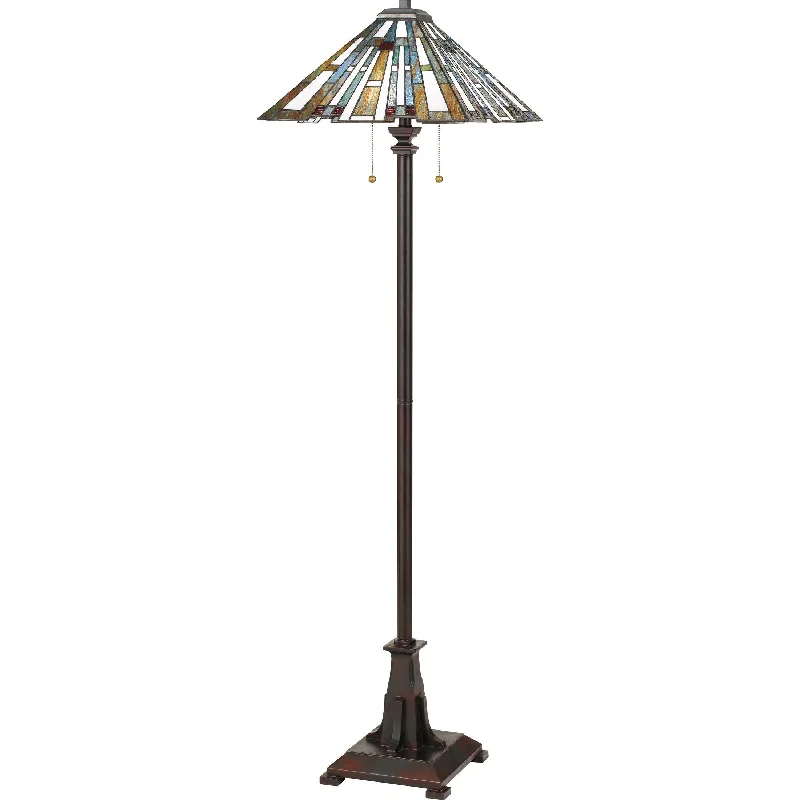 USB Charging Port Floor Lamp for Convenient Device ChargingMaybeck - Floor lamp tiffany 2 light valiant bronz - TFMK9362VA