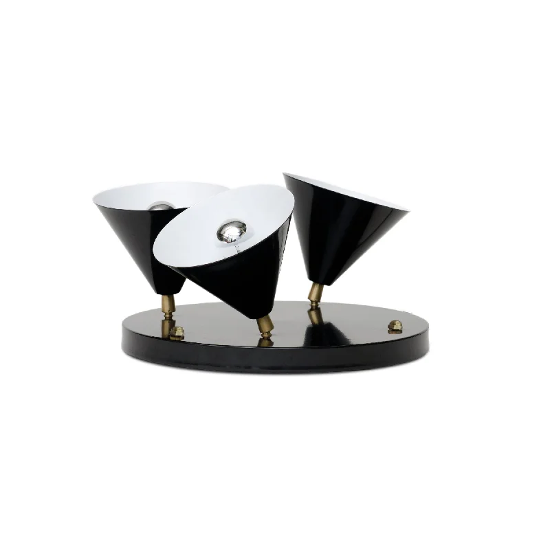 Glass Floor Lamp with Frosted Shades for Soft Diffused LightThree Cones Floor Lamp - Black/White