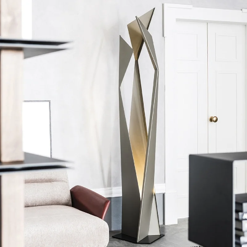 Glass Floor Lamp with Frosted Shades for Soft Diffused LightThriller Floor Lamp
