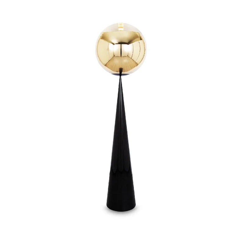 Metal Floor Lamp with a Matte Black Finish for a Sleek LookTom Dixon Mirror Ball Fat Floor Lamp Gold