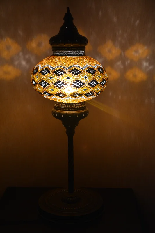 Dimmable Floor Lamp for Adjustable Lighting AmbianceGold Turkish Moroccan Large Floor Lamp
