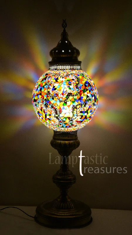 Bohemian Inspired Floor Lamp for Eclectic Home DecorTurkish Mosaic Floor Lamp