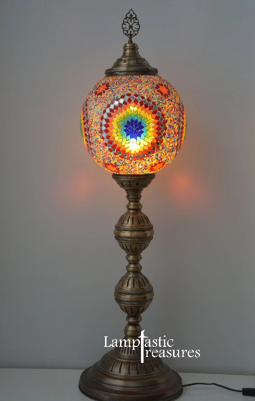 Fabric Floor Lamp with a Linen Shade for a Relaxed AestheticTurkish Mosaic lamp Moroccan Style Floor Lamp