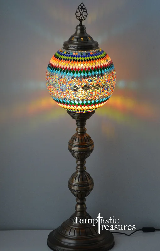Wood Floor Lamp with Natural Grain for a Warm and Organic FeelTurkish Mosaic lamp Moroccan Style Floor Lamp