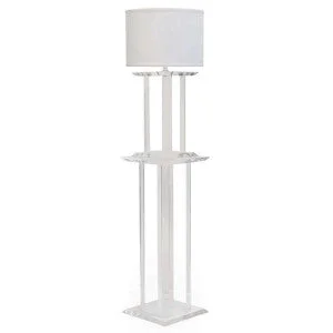  Way Switch Floor Lamp for Multiple Light Intensity LevelsVintage Lucite Pedestal with Lamp