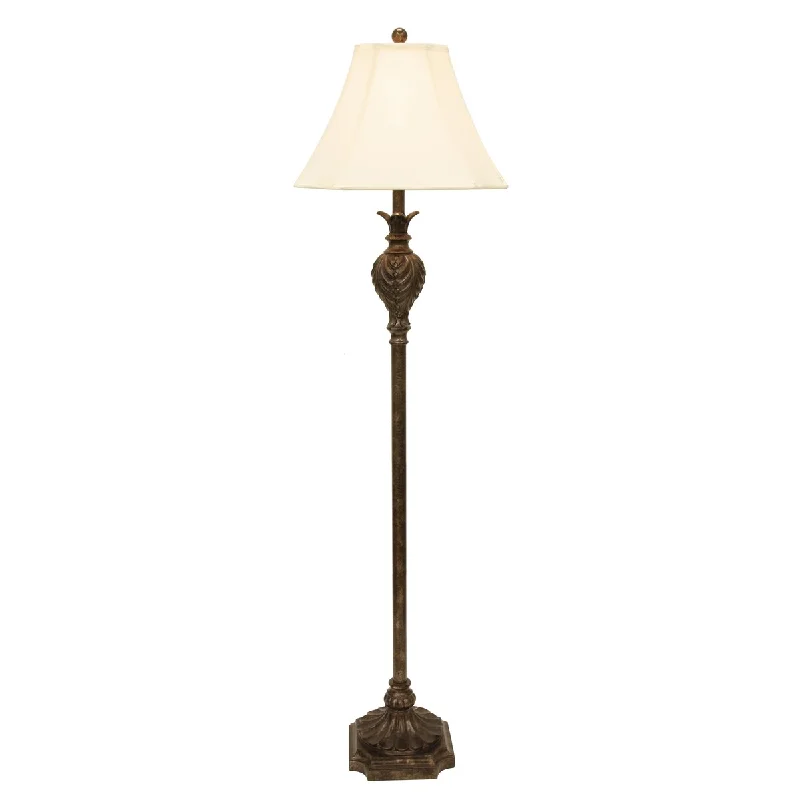 USB Charging Port Floor Lamp for Convenient Device ChargingWalter Wood Finished Floor Lamp, 62" Tall, Weather-Proof