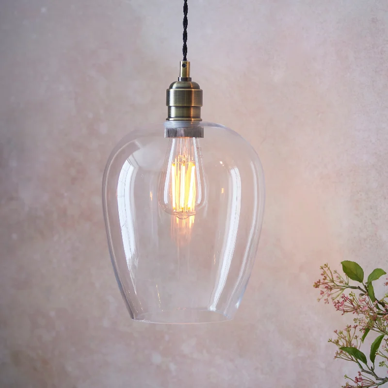 Contemporary Ceiling Lights with Unique, Abstract ShapesAmos Lucid Pendant Antique Brass