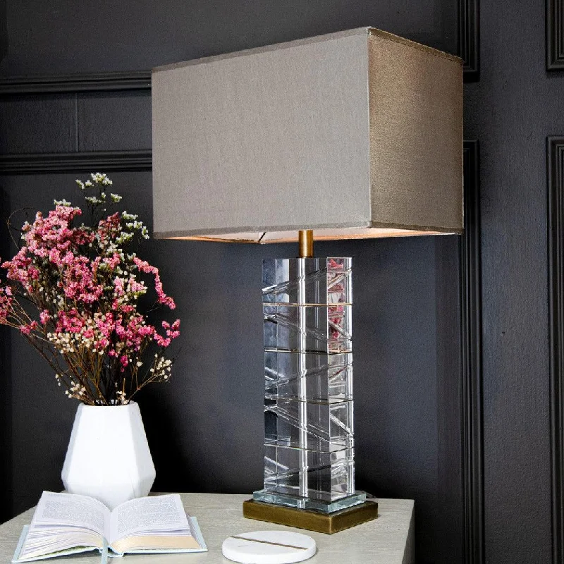ceramic table lamps with hand painted designs for an artistic touchAntique Brass and Crystal Table Lamp - RV Astley
