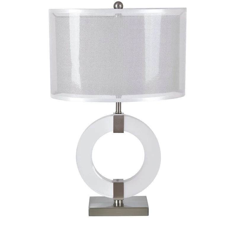 fabric table lamps with a linen shade for a relaxed and breathable lookAstrid Crystal Ring Table Lamp