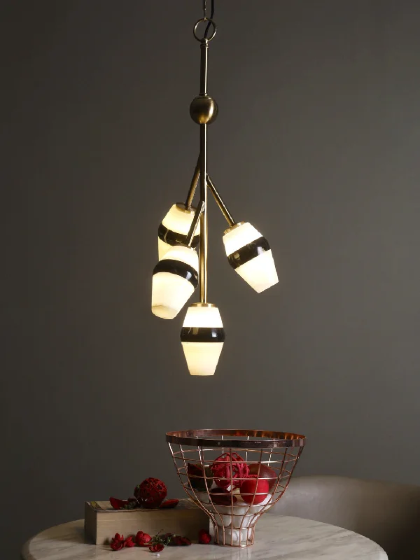 Scandinavian Style Ceiling Lights with Light Wood AccentsAthen 4-Lamp Pendant Light