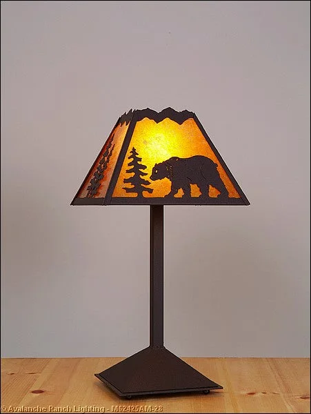 leather table lamps with a distressed texture for a rugged charmLamps - Table Lamps