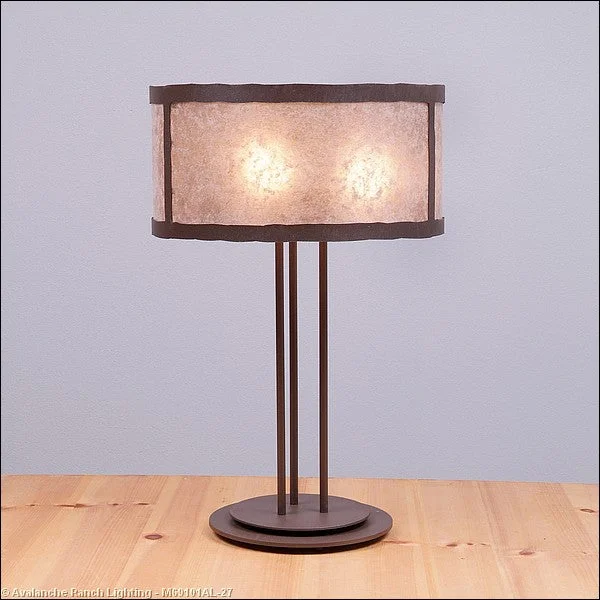 leather table lamps with a distressed texture for a rugged charmLamps - Table Lamps